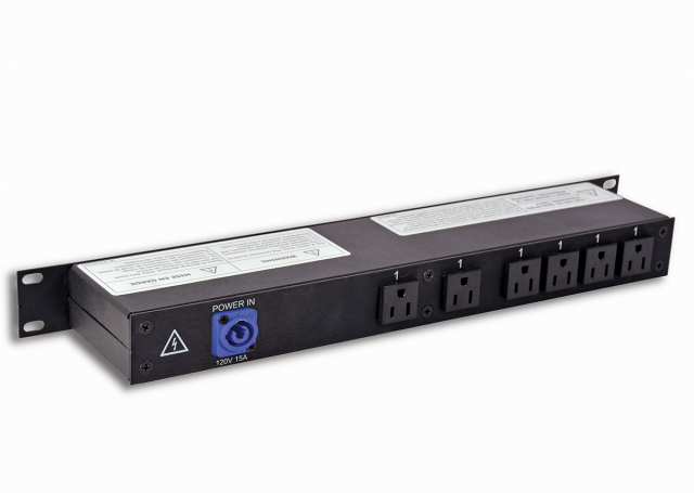 PRM1TN-6CA | 20 Amp 1RU Enclosed Rack, powerCON® to Duplex Receptacles ...