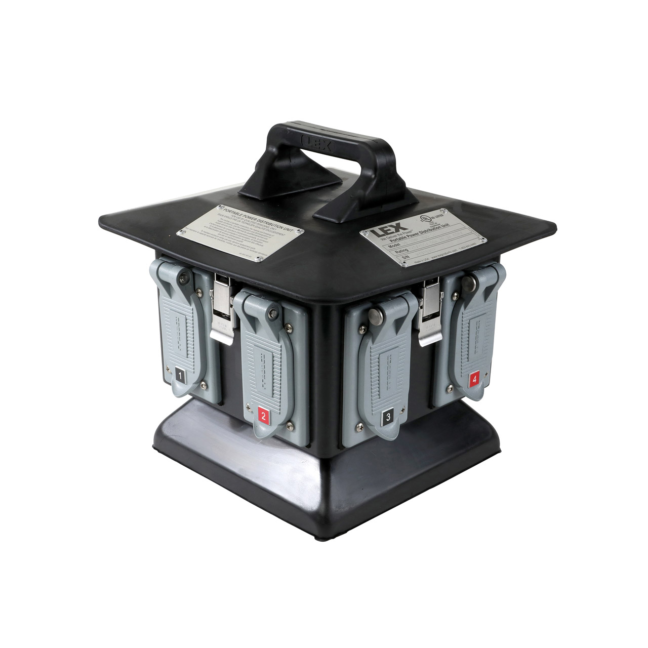 50 Amp Pagoda Jr.™ to Duplex Receptacles, Feed Thru, Weather Resistant