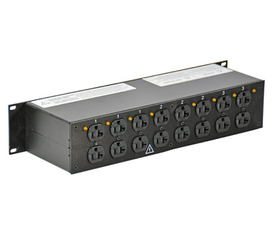 30 Amp 2RU Enclosed Rack, L21-30 to Duplex Receptacles