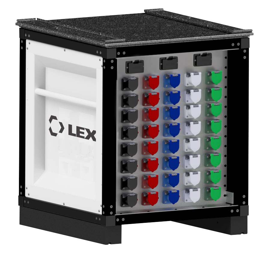 LEX 200 Amp 3 Phase Motion Picture Box, Feed Thru, Portable Power  Distribution Boxes