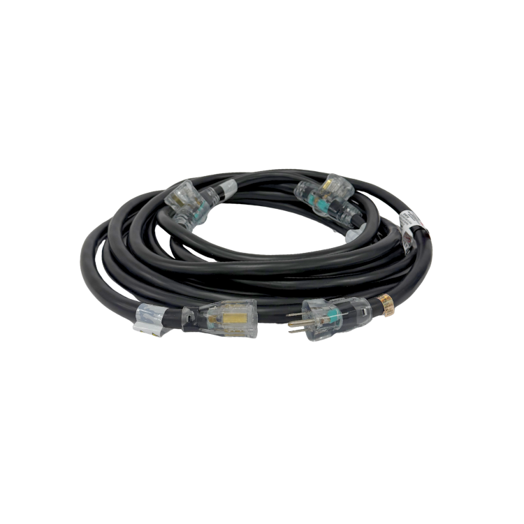 Molded NEMA 5-15 (Edison) Multi-Receptacle XX' Extension